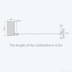Telescopic Clothesline Clothes Drying Rope